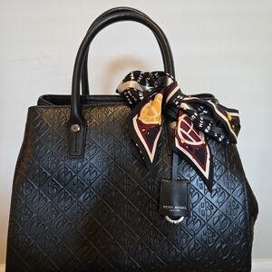 Henri Bendel Black Handbag & Silk Twilly *NWOT*